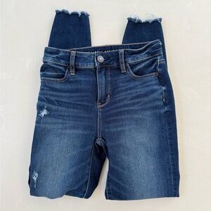 American Eagle Dream Jean Distressed Hi Rise Jegging 0